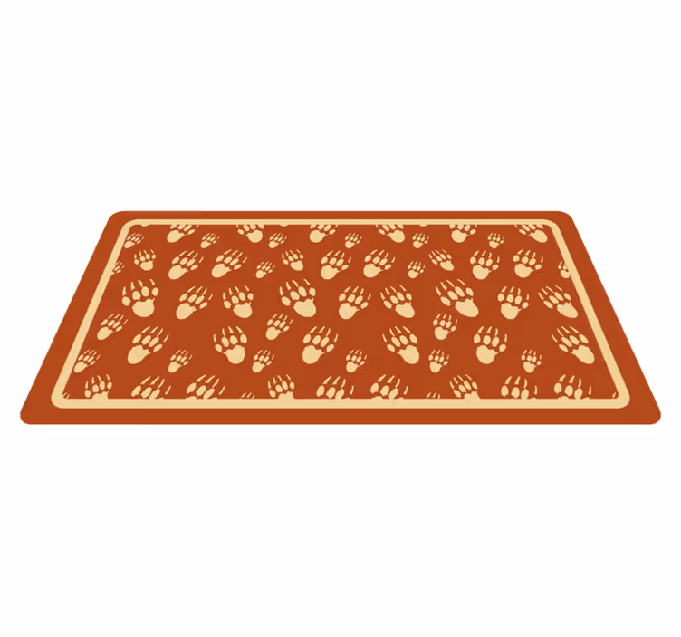 Porcupine footprint animal vinyl rug - TenStickers