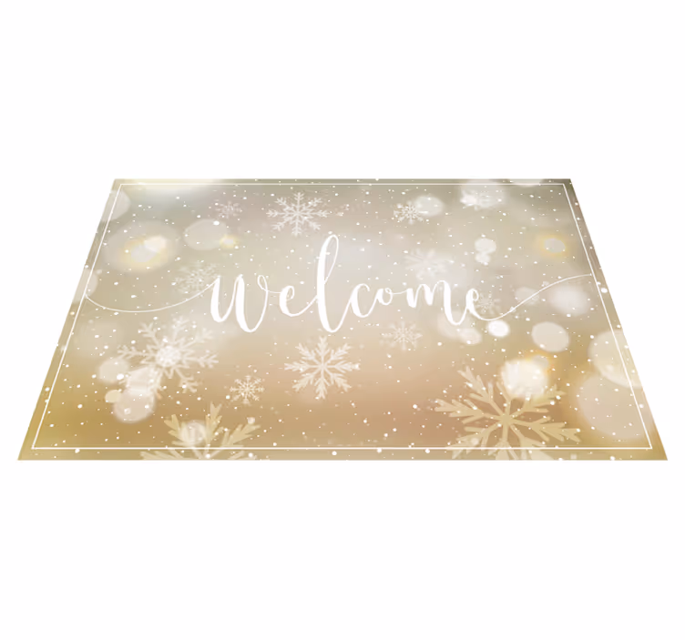 Seasonal Welcome Message christmas rug - TenStickers