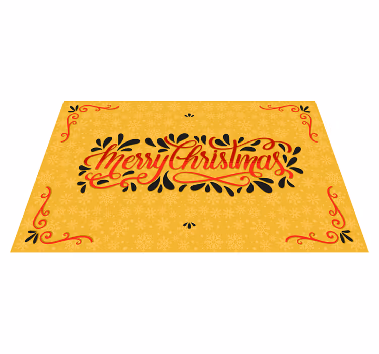Festive Greetings christmas rug - TenStickers