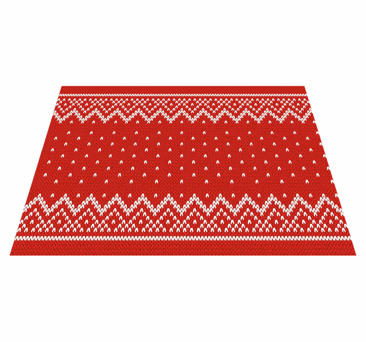 Festive Knit Pattern christmas rug - TenStickers