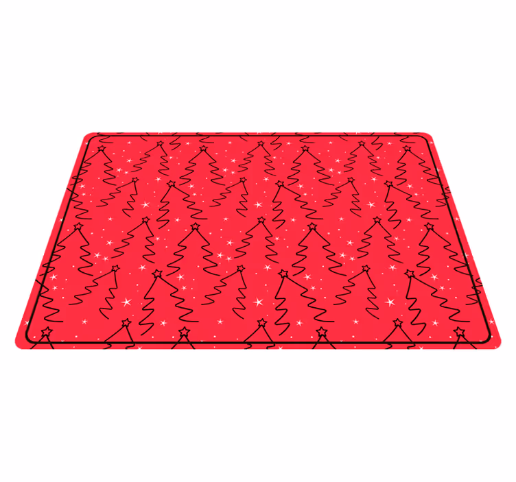 Festive Doodle Pattern christmas rug - TenStickers