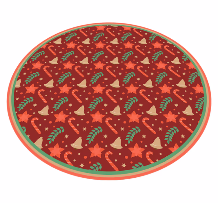 Festive Holiday Motif christmas rug - TenStickers