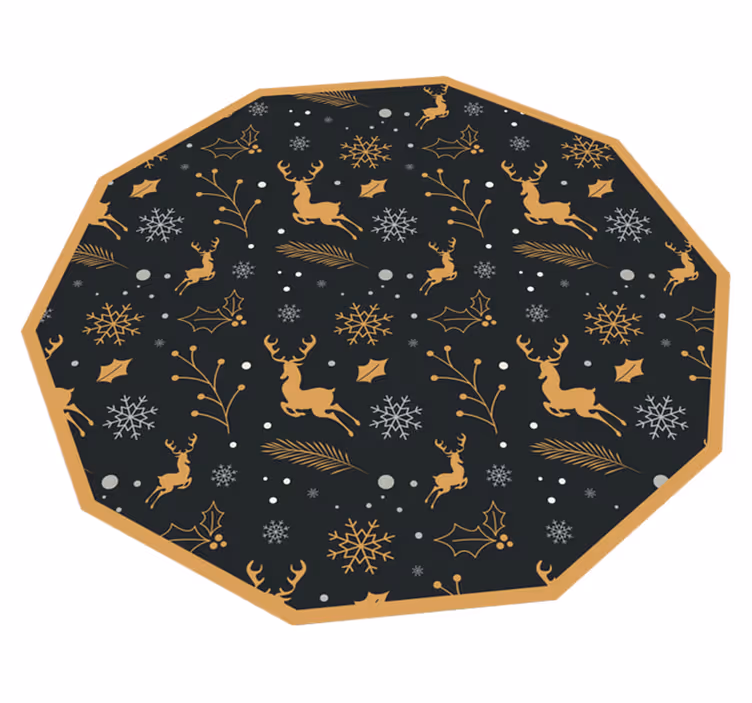Festive Reindeer christmas rug - TenStickers