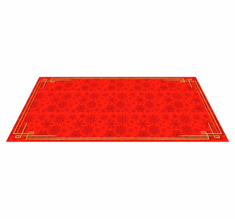 Ornate Snowflake Pattern quote rug - TenStickers