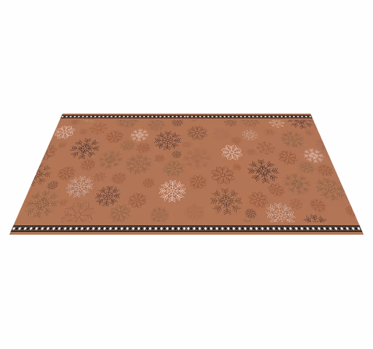Snowflakes pattern vinyl bedroom rug - TenStickers