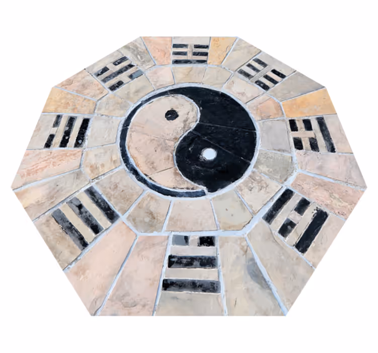 Yin Yang Collage mosaic rug - TenStickers