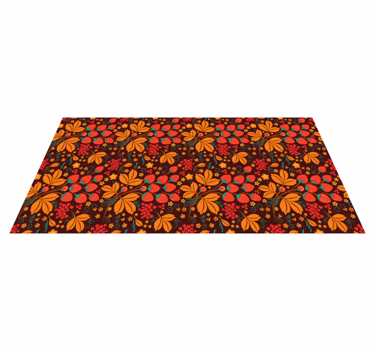 Floral rug with autumnal flower designs - TenStickers