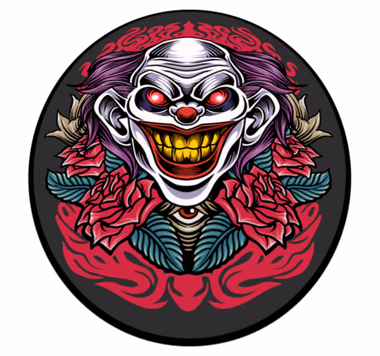 Clown Illustration halloween rugs - TenStickers