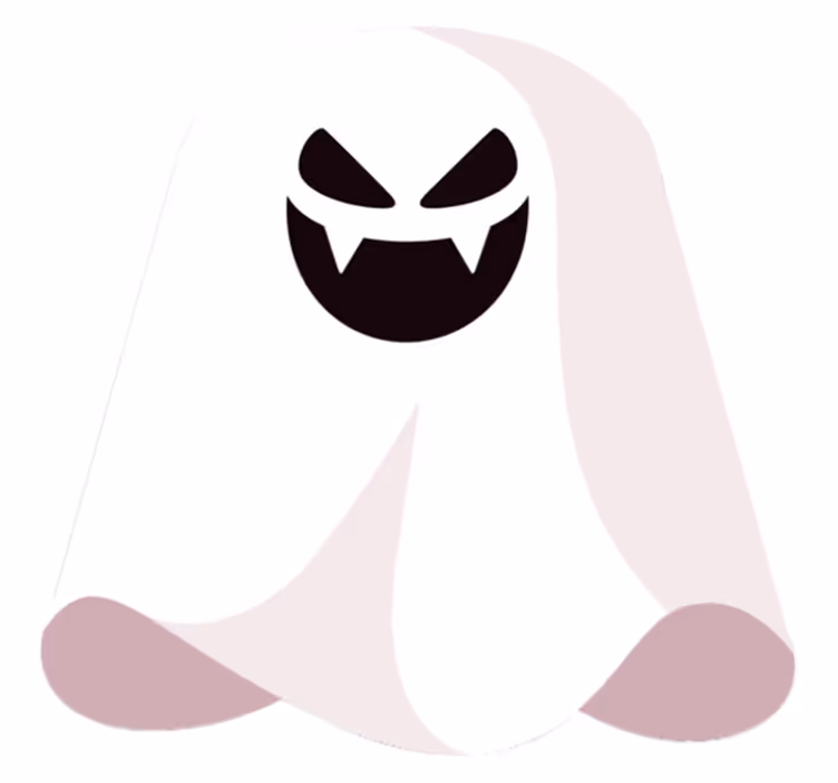 Monochrome Ghost halloween rugs - TenStickers