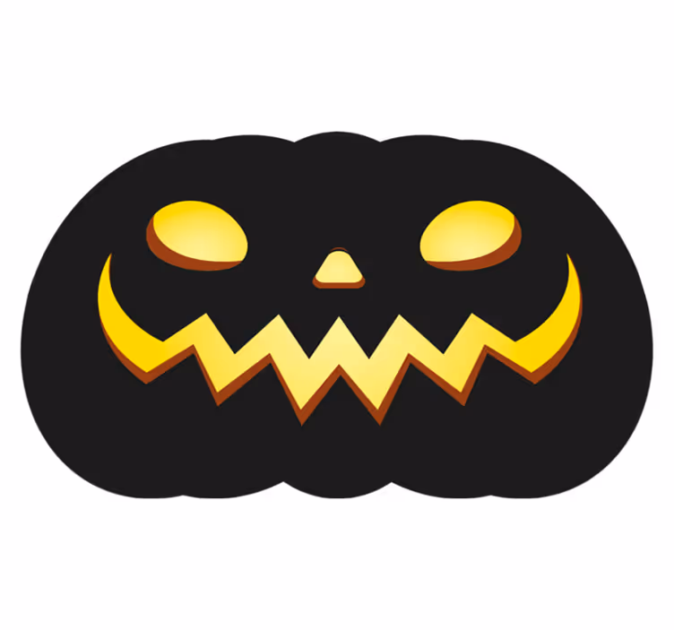 Spooky Pumpkin Face halloween rugs - TenStickers