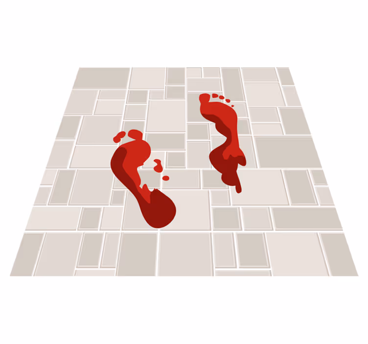 Footprint Trail halloween rugs - TenStickers