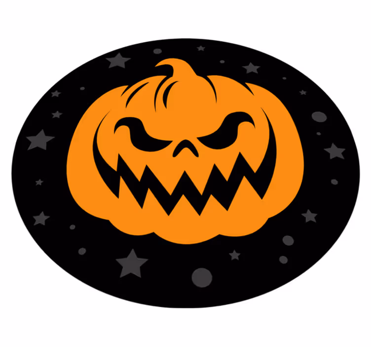 Spooky Pumpkin halloween rugs - TenStickers