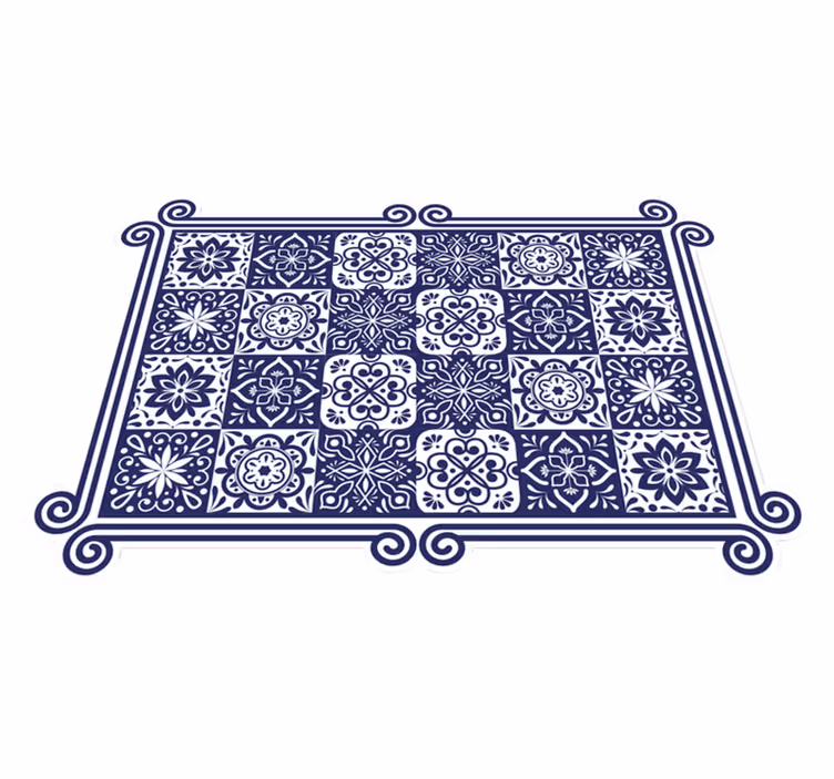 Tile carpet mandala tile design - TenStickers