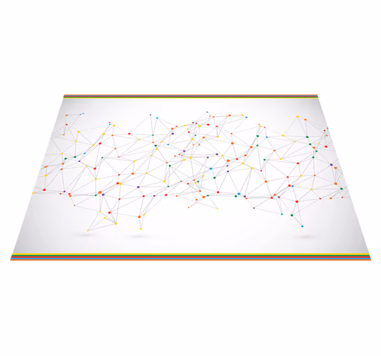 Geometric connections geometric rug - TenStickers
