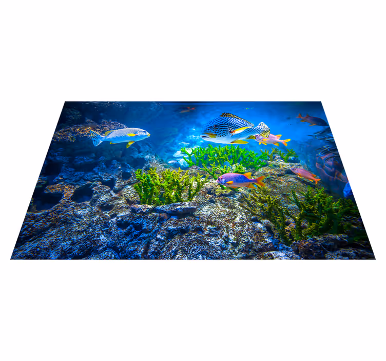 Aquatic Life Scene animal mat - TenStickers