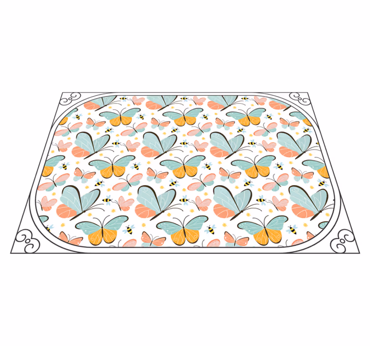 Butterfly Playground kids carpet - TenStickers