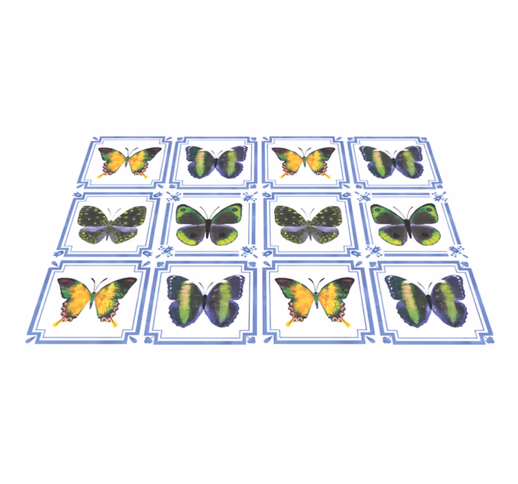 Butterfly Pattern animal mat - TenStickers
