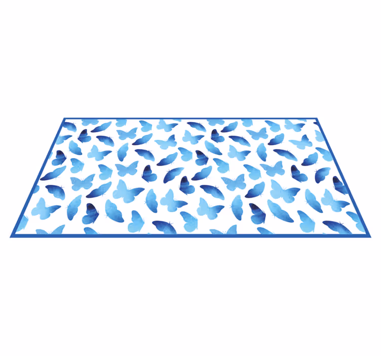 Butterfly Patterned kids rug - TenStickers