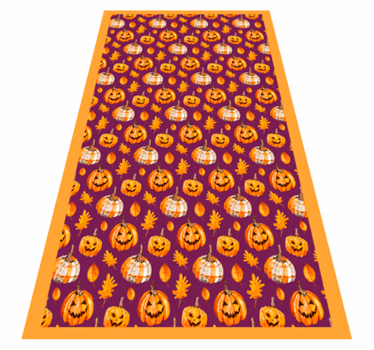 Pumpkin Pattern halloween rugs - TenStickers