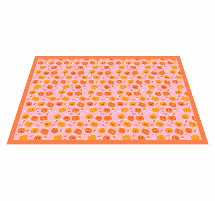 Pumpkin Motif Spread halloween rugs - TenStickers