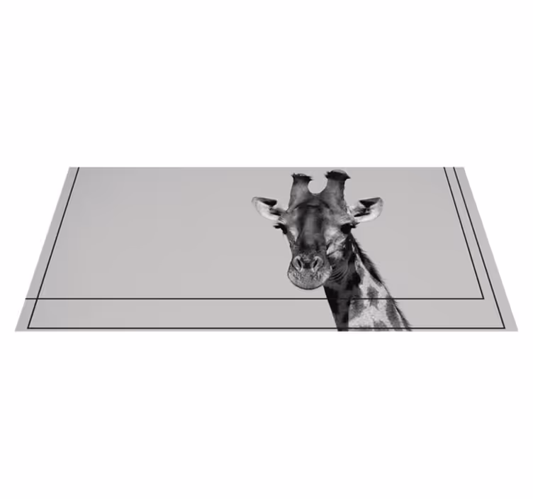 Giraffe Portrait animal mat - TenStickers