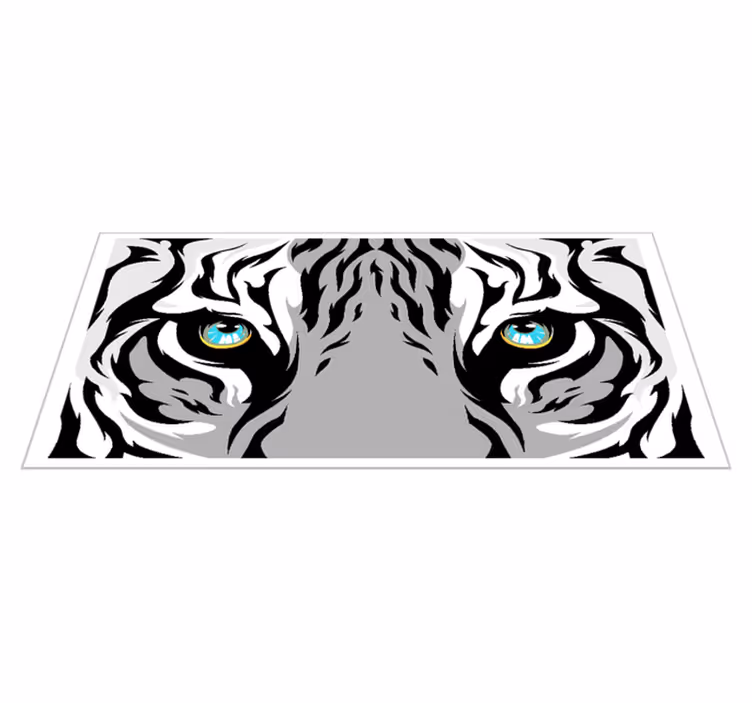 Tiger Gaze Graphic animal print rug - TenStickers