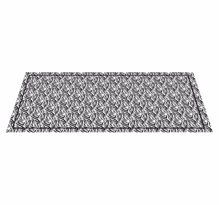 Zebra print pattern vinyl rug - TenStickers
