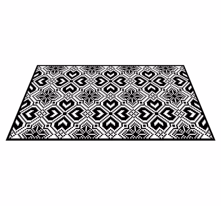 Slavic seamless black and white modern rug - TenStickers