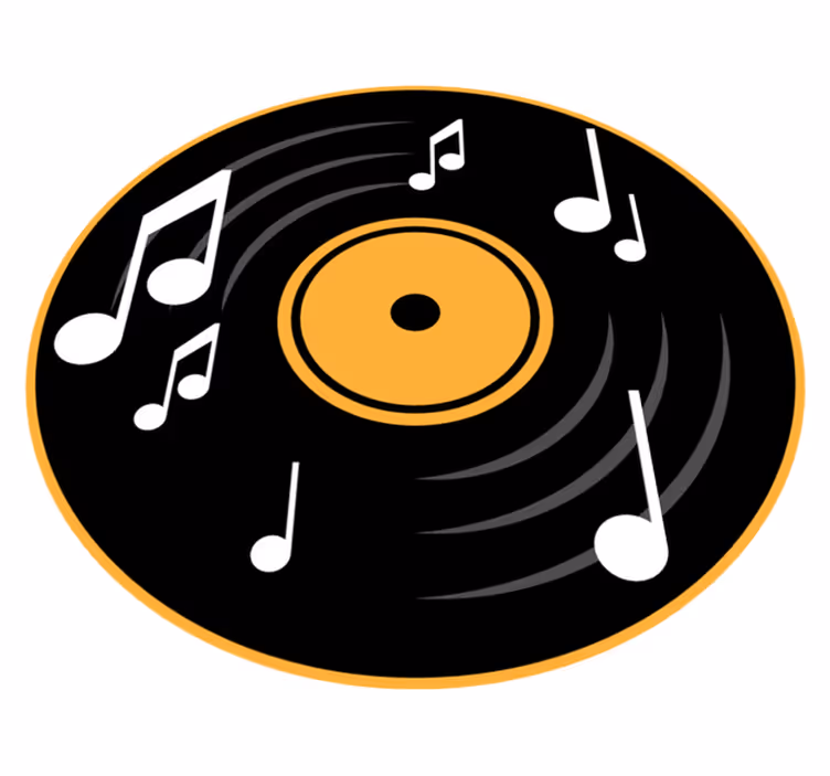 Musical notes teen vinyl rug - TenStickers