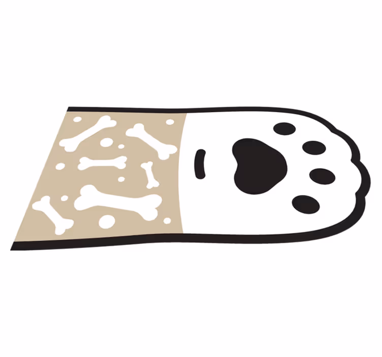 Paw Patterned Surface animal mat - TenStickers