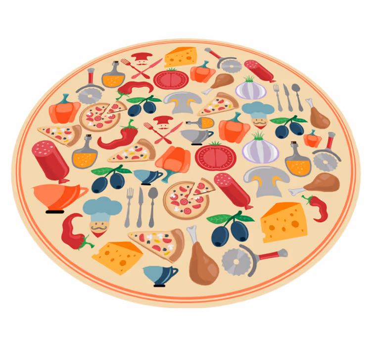 Culinary Motifs kitchen mat - TenStickers