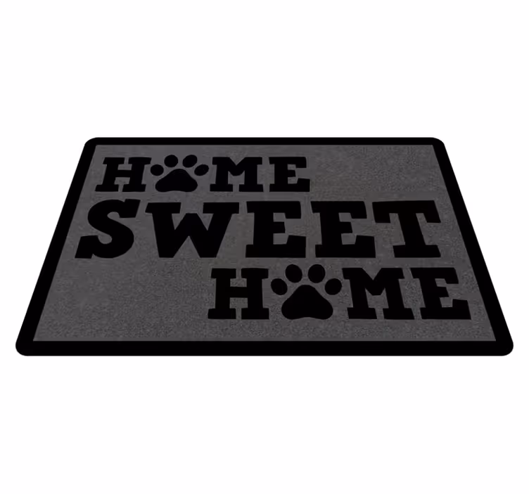 Paw Welcoming Entryway quote rug - TenStickers