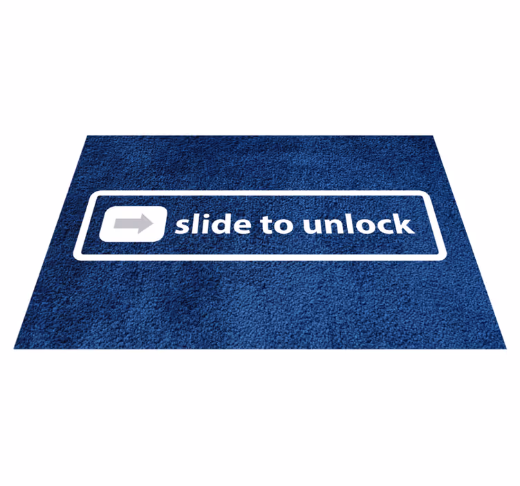 Slide Unlock Design quote rug - TenStickers