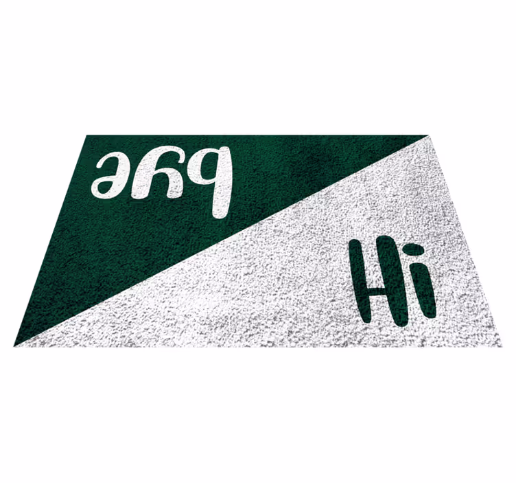 Prahs Hi Greetings quote rug - TenStickers