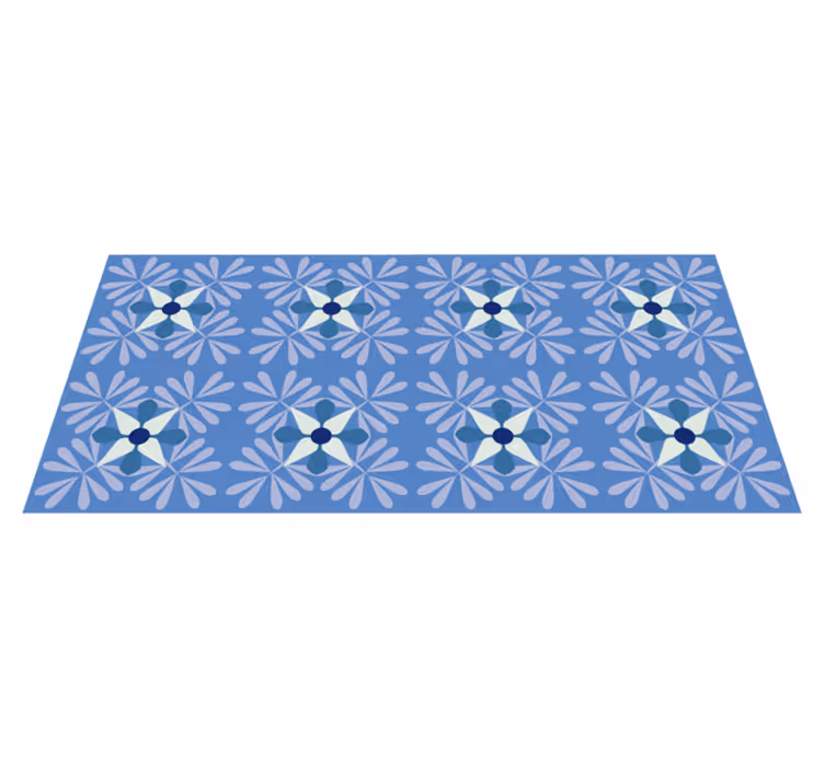 Floral rug with floral symmetry design - TenStickers