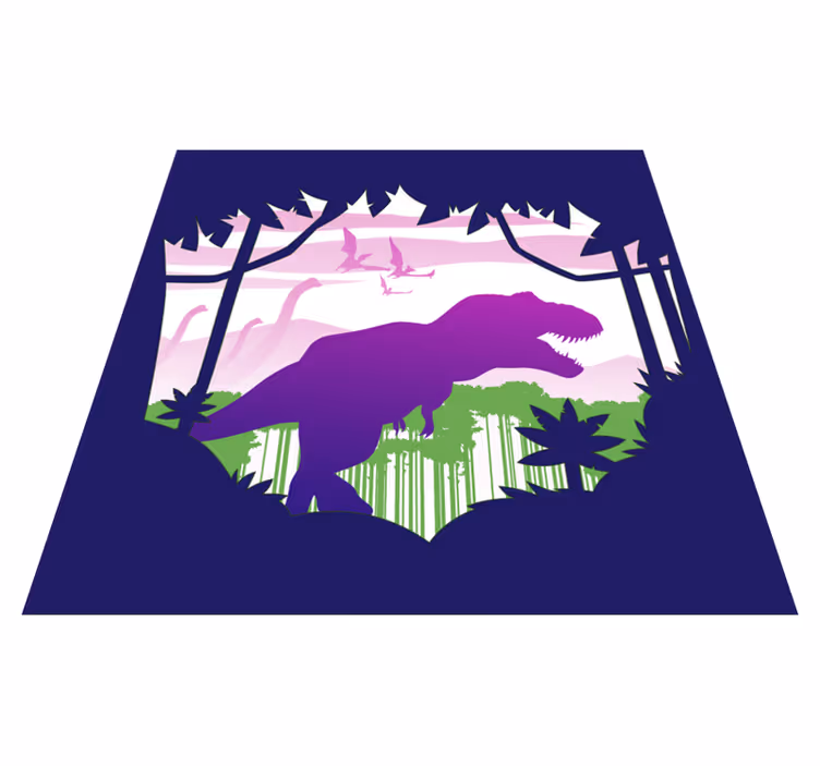 Dinosaur Silhouette kids rug - TenStickers