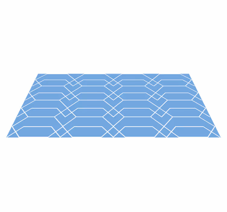 Abstract Blue Stripes geometric rug - TenStickers