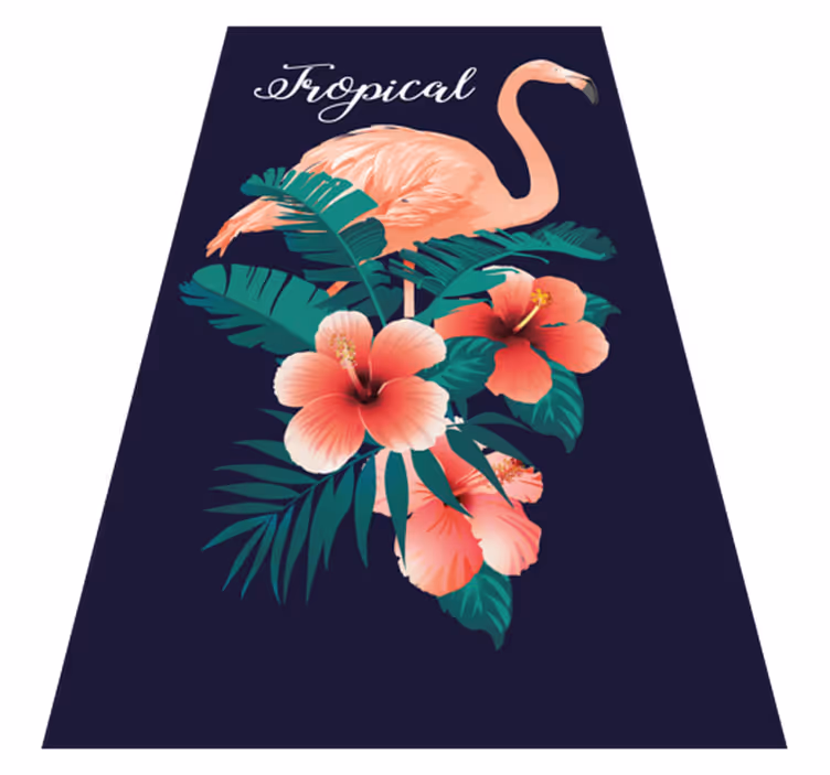 Tropical Flamingo animal mat - TenStickers