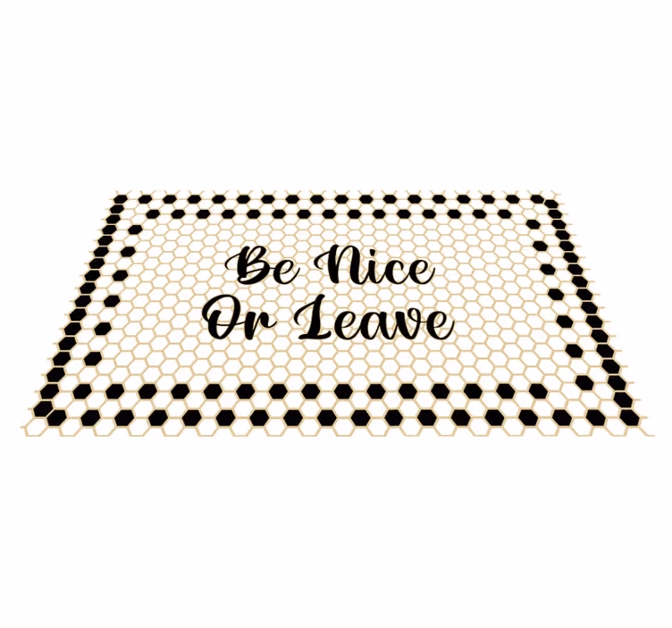 Welcoming Entryway Sign quote rug - TenStickers