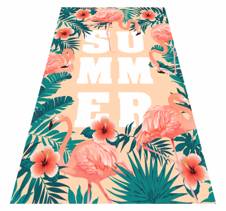 Summer Flamingo Theme event carpet - TenStickers