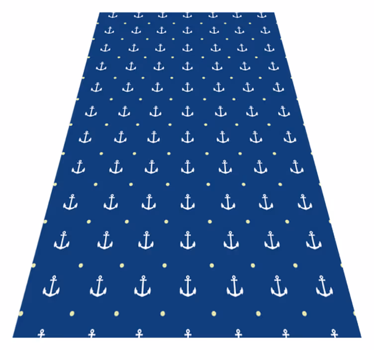 Nautical Anchors blue rug - TenStickers
