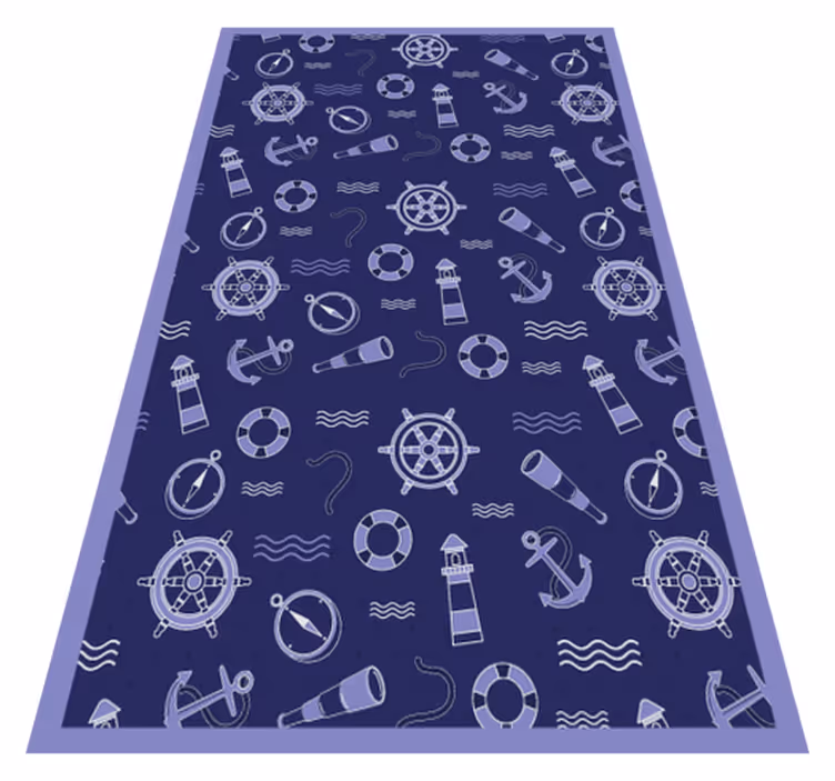 Nautical Motif living room rug - TenStickers