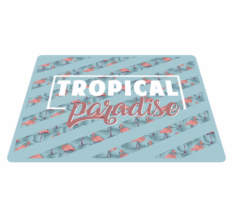 Tropical Paradise Text animal mat - TenStickers