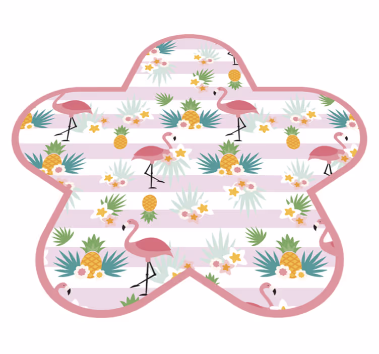 Flamingo Playtime nursery rug - TenStickers