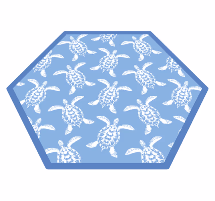 Turtle Pattern bathroom mat - TenStickers