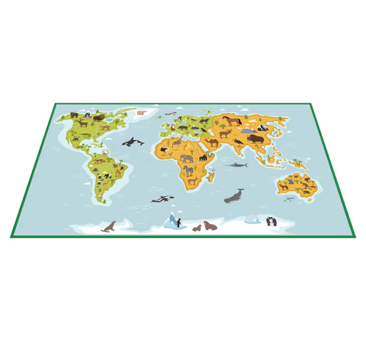 Cartographic Exploration map rug - TenStickers