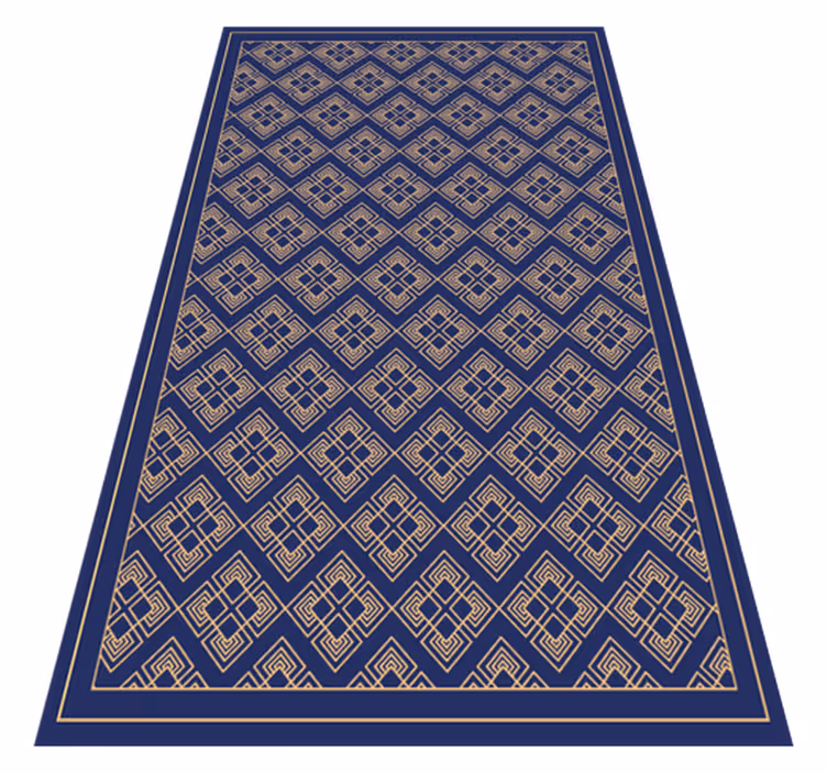 Old Fashioned decorative blue vintage rug - TenStickers