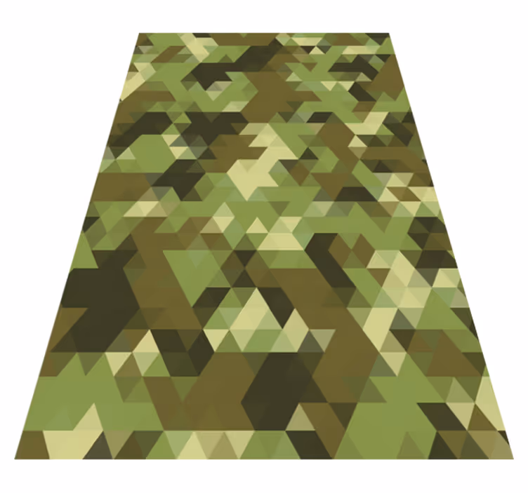 Geometric rug in camouflage pattern - TenStickers