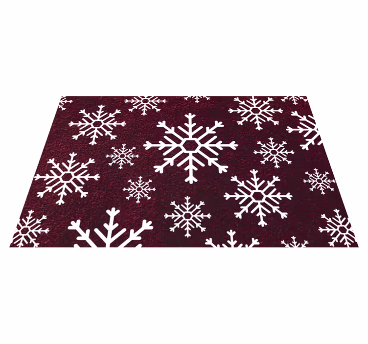 Festive Snowflakes christmas rug - TenStickers