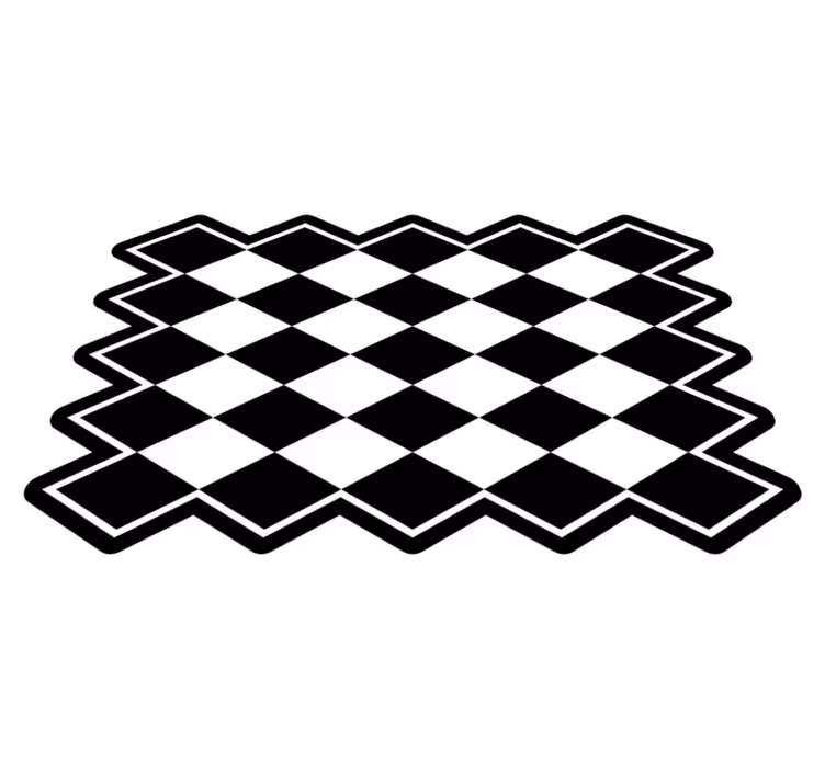 Chequered Pattern geometric rug - TenStickers